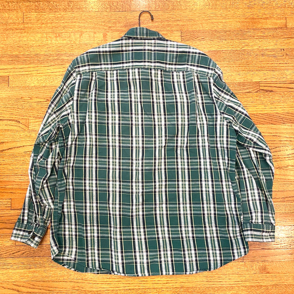 Vintage LL Bean Men's Green Plaid Flannel Shirt Sz XL Button Up 100% Cotton - Picture 8 of 8